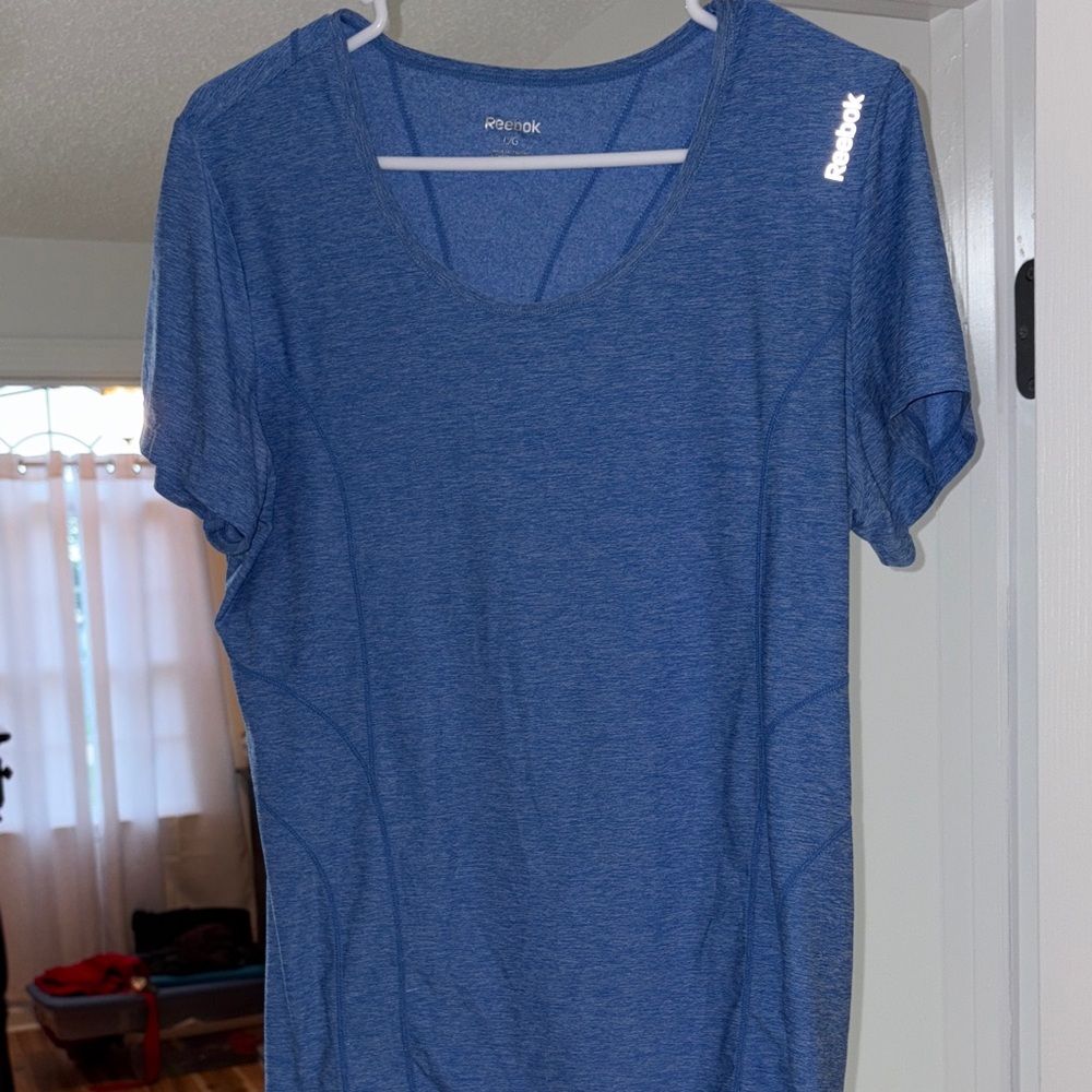 Reebok Women's Heather Blue Short Sleeve Tee
